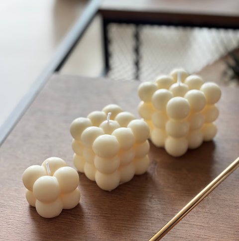 Velas trío de cubos