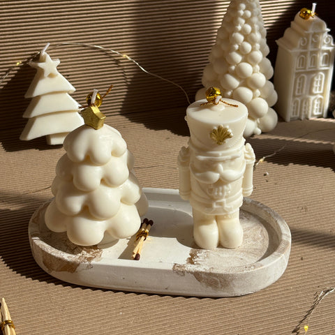 Kit Velas Decorativas Cascanueces y Arbolito Nube