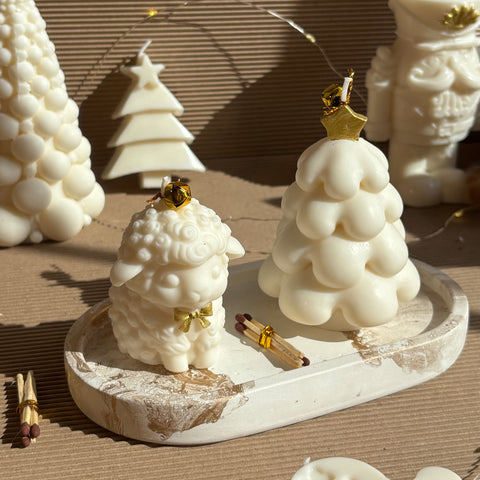 Kit Velas Decorativas Ovejita de Invierno