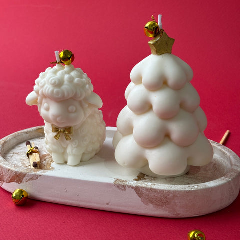 Kit Velas Decorativas Ovejita de Invierno